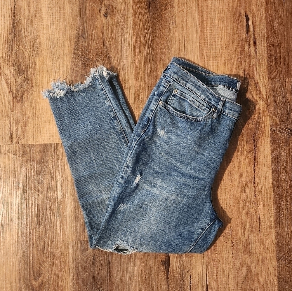 Nicole Miller New York Nomad Super High Rise Straight Denim Jeans Size 12 - Picture 5 of 15